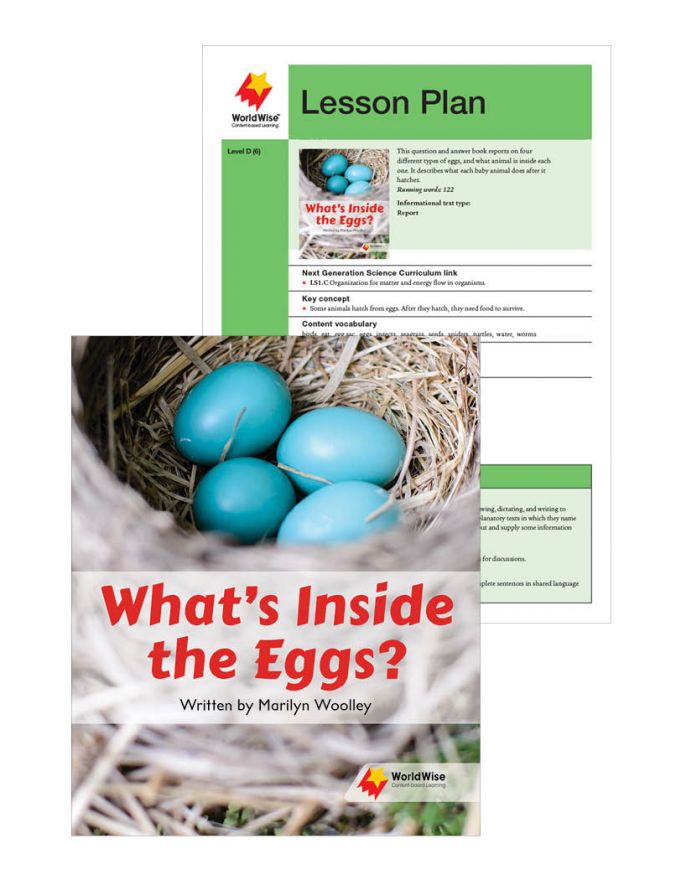 WorldWise: Content-Based Learning, Grade K, What's inside the Eggs,  Science, D (6)