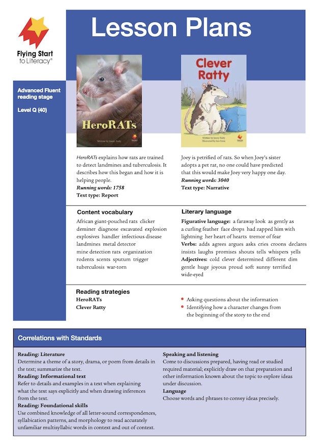 HeroRats / Clever Ratty Lesson Plan